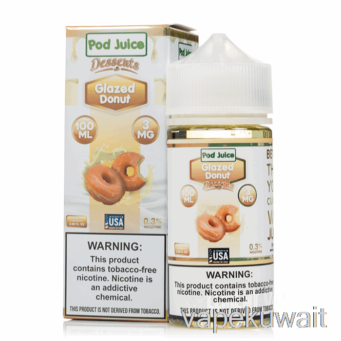 دونات مزجج - عصير كبسولة - 100 مل 3 ملغ Vape Pod Kits